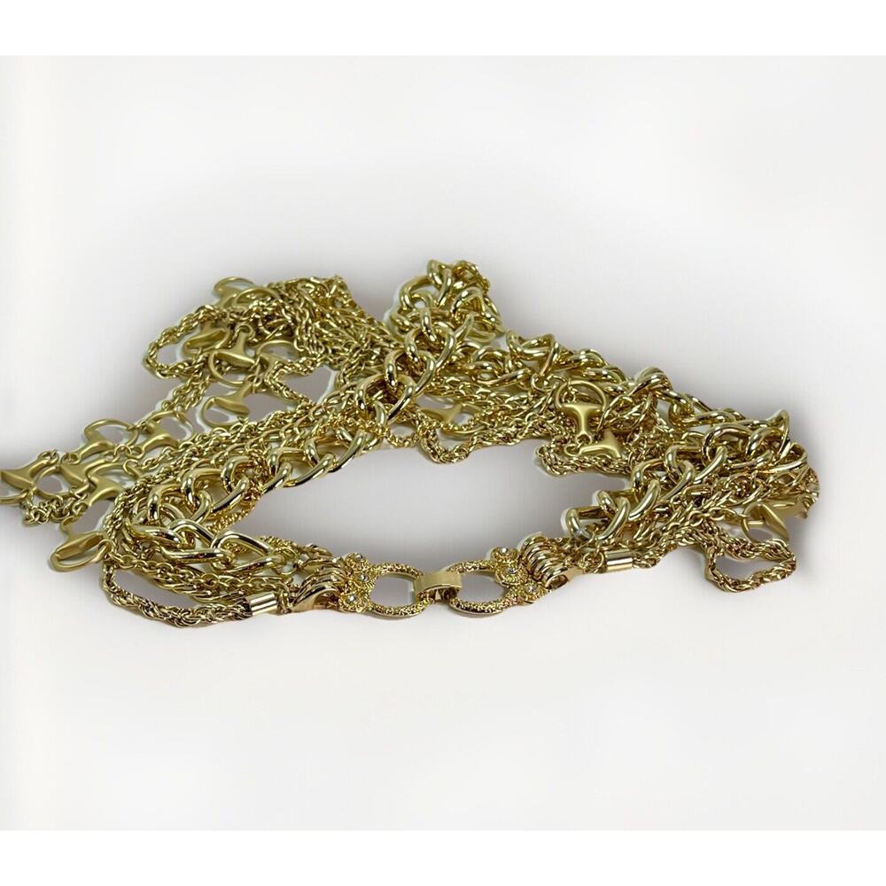 JTV Off Park Collection GOLD TONE MULTI-LAYER Necklace w/ Removable Chains- NWT - Picture 3 of 13